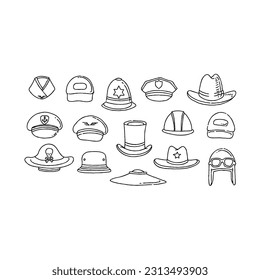 conjunto de vectores de ilustraciones de doodle de la mano