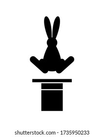Hat and hare trick icon sign. vector illustration
 
