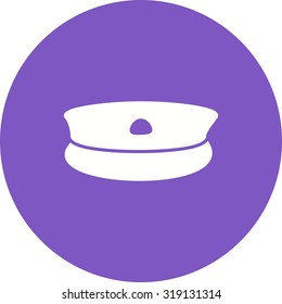 Hat, head, fashion icon vector image. Can also be used for clothes and fashion. Suitable for web apps, mobile apps and print media.