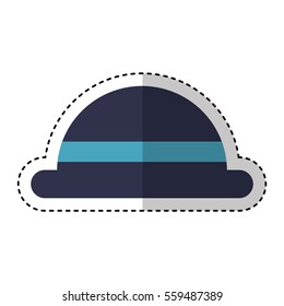 hat hipster style accesory vector illustration design