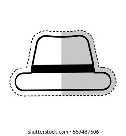 hat hipster style accesory vector illustration design
