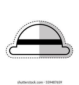 hat hipster style accesory vector illustration design