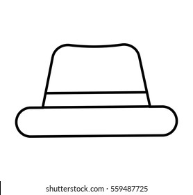 hat hipster style accesory vector illustration design