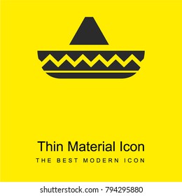 Hat of horseman typical of Mexico bright yellow material minimal icon or logo design