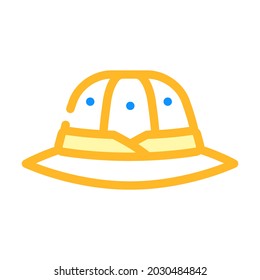 hat hunter color icon vector. hat hunter sign. isolated symbol illustration
