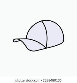 Hat Icon. Caps Symbol within Line Art Style - Vector.