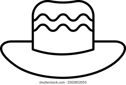 Diseño de icono de sombrero para uso personal y comercial