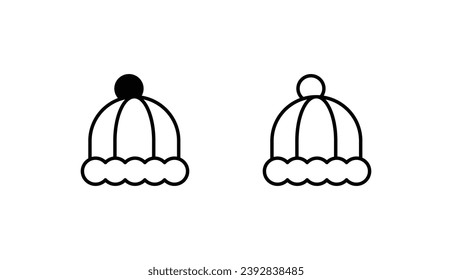 Hat icon design with white background stock illustration