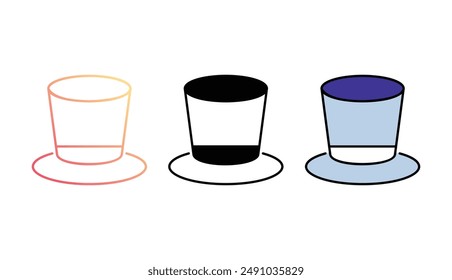 Hat icon design with white background stock illustration