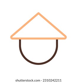 Hat icon duocolor brown colour style chinese new year vector element and symbol perfect.