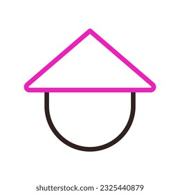 Hat icon duocolor pink black colour chinese new year vector element and symbol perfect.