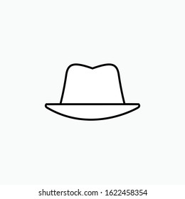 
Hat Icon - Fashion Element Illustration As a Simple Vector Sign & Trendy Symbol. Presented in Line Art Style for Design and Websites, Presentation or Apps Element.