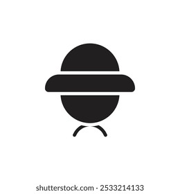 Icono de sombrero Ilustración de línea plana