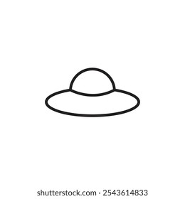 Hat icon Flat line illustration