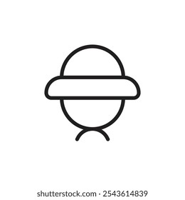 Hat icon Flat line illustration