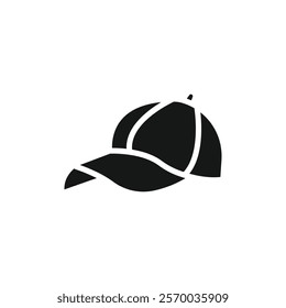 Hat icon Flat simple outline set