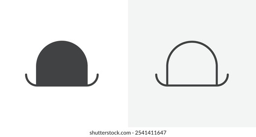 Hat icon flat and simple set design