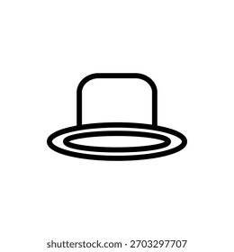Icono de sombrero estilo plano aislado. Vector