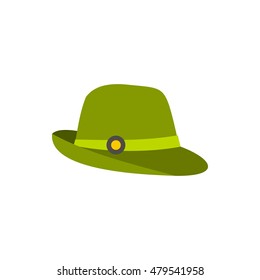 Hat icon in flat style isolated on white background. Headwear symbol vector illustration