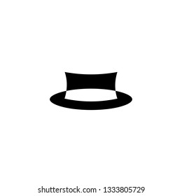 hat Icon with glyph style in black solid. vector illustration