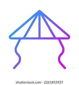 hat icon gradient purple style chinese new year illustration vector perfect. Icon sign from modern collection for web. Nice design perfect.
