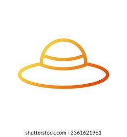 Hat icon gradient yellow orange illustration vector element and symbol perfect.