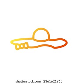 Hat icon gradient yellow orange illustration vector element and symbol perfect.