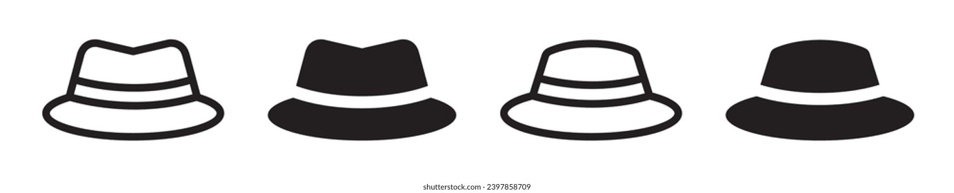 Hat icon. Headgear set icon, vector illustration