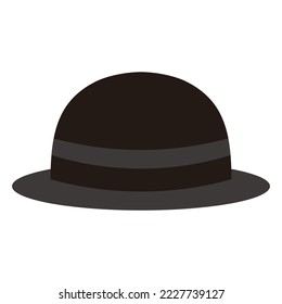 Hat icon illustration in flat style, isolated on white background.
