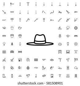 hat icon illustration isolated vector sign symbol. Gardening icons set.
