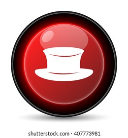 Hat icon. Internet button on white background. EPS10 vector
