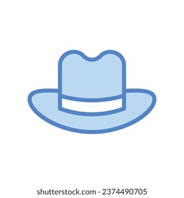 Hat icon isolate white background vector stock illustration