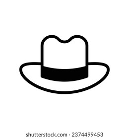 Hat icon isolate white background vector stock illustration