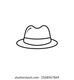 Hat Icon Isolated flat vector in outline