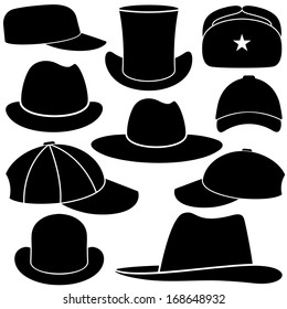 Hat Icon. Isolated hats on white background