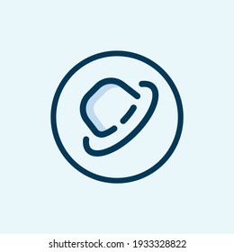 hat icon isolated on white background from clothes and outfit collection. hat icon thin line outline linear hat symbol for logo, web, app,
