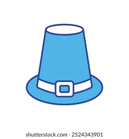 Icono del sombrero aislado en un fondo blanco. Ilustración vectorial.
