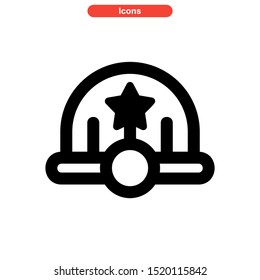 hat icon isolated sign symbol vector illustration - high quality black style vector icons
