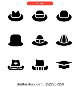 hat icon isolated sign symbol vector illustration - Collection of high quality black style vector icons
