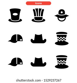 hat icon isolated sign symbol vector illustration - Collection of high quality black style vector icons
