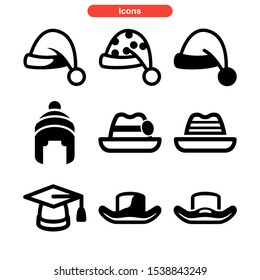 hat icon isolated sign symbol vector illustration - Collection of high quality black style vector icons
