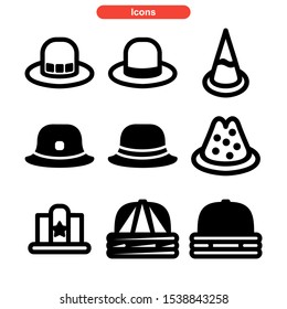 hat icon isolated sign symbol vector illustration - Collection of high quality black style vector icons
