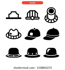 hat icon isolated sign symbol vector illustration - Collection of high quality black style vector icons
