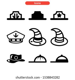 hat icon isolated sign symbol vector illustration - Collection of high quality black style vector icons
