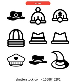 hat icon isolated sign symbol vector illustration - Collection of high quality black style vector icons
