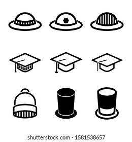 hat icon isolated sign symbol vector illustration - Collection of high quality black style vector icons
