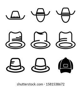 hat icon isolated sign symbol vector illustration - Collection of high quality black style vector icons
