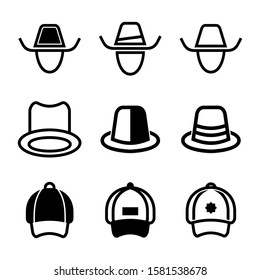 hat icon isolated sign symbol vector illustration - Collection of high quality black style vector icons

