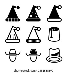 hat icon isolated sign symbol vector illustration - Collection of high quality black style vector icons
