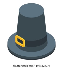 Hat icon. Isometric of hat vector icon for web design isolated on white background